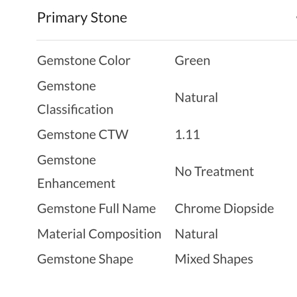 Genuine Chrome Diopside & Topaz Sterling Silver Ring Size 9.5! ✨️ - Picture 6 of 10